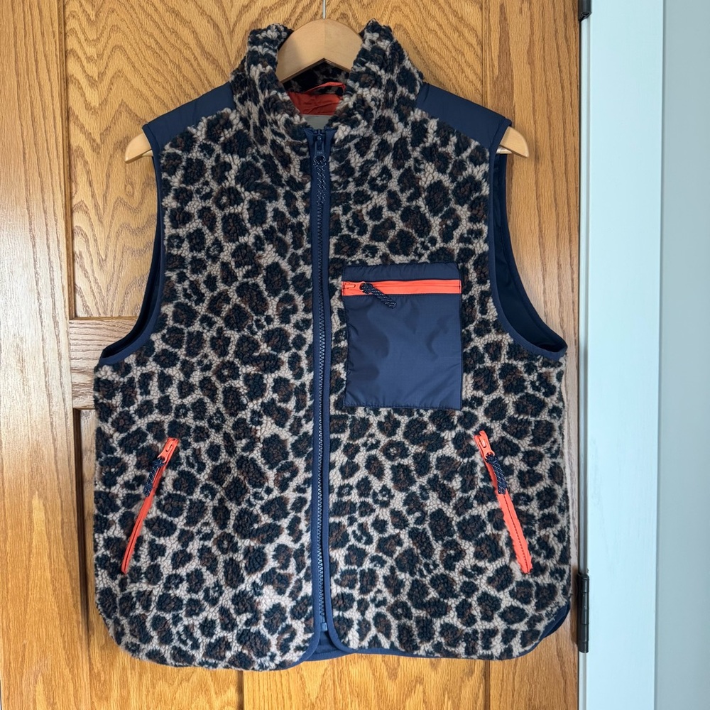 Boden Truro Borg Vest, Leopard, US 12